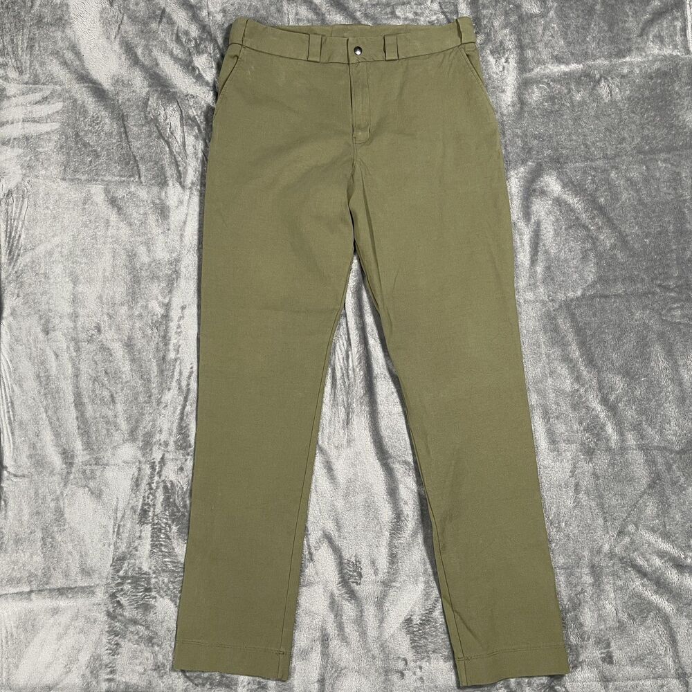 Salomon Chino Pants Mens L Green Stretch Canvas Casual Travel Hiking